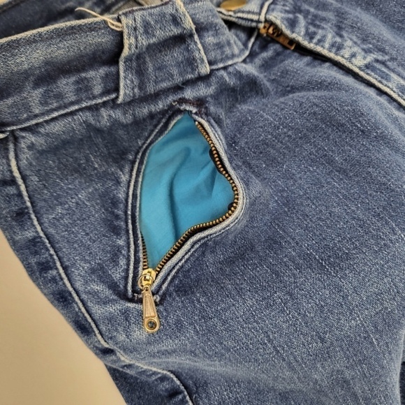 90's Denim Jeans Workwear Carpenter Zippers Tapered - Picture 8 of 11